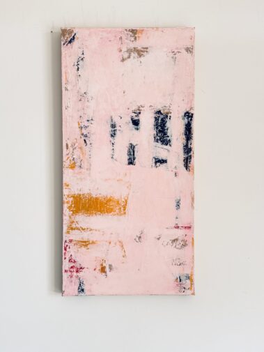 pink abstract, textured painting, pink painting