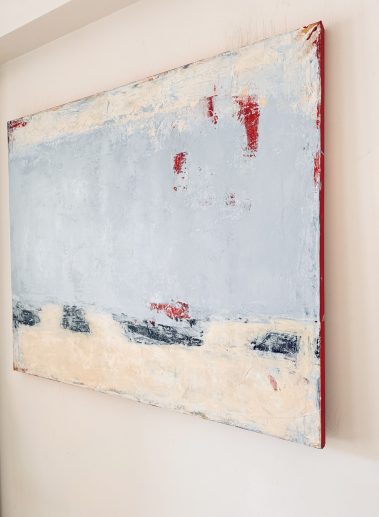 abstract art, abstract painting, Flavia Birsan, textured painting, marine painting, grey painting, blue painting