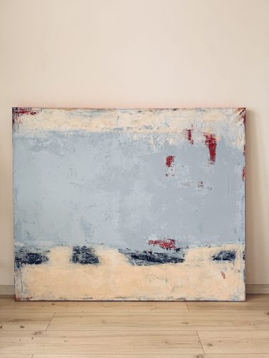 abstract art, abstract painting, Flavia Birsan, textured painting, marine painting, grey painting, blue painting