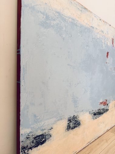 abstract art, abstract painting, Flavia Birsan, textured painting, marine painting, grey painting, blue painting