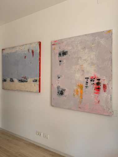 abstract art, abstract painting, Flavia Birsan, textured painting, marine painting, grey painting, blue painting