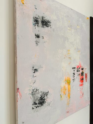 abstract art. abstract painting, Flavia Birsan, pink painting, mauve painting, pastel painting, textured art