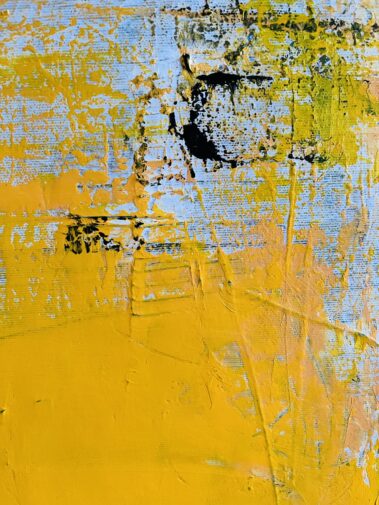 abstract painting, textured painting, Flavia Birsan, blue painting, yellow painting, magenta painting