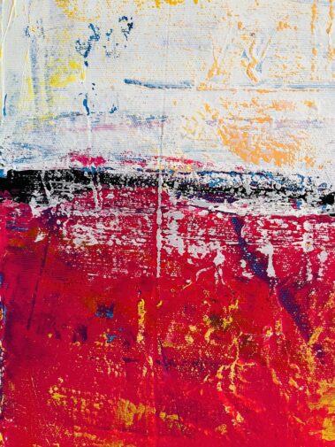 abstract painting, textured painting, Flavia Birsan, blue painting, yellow painting, magenta painting