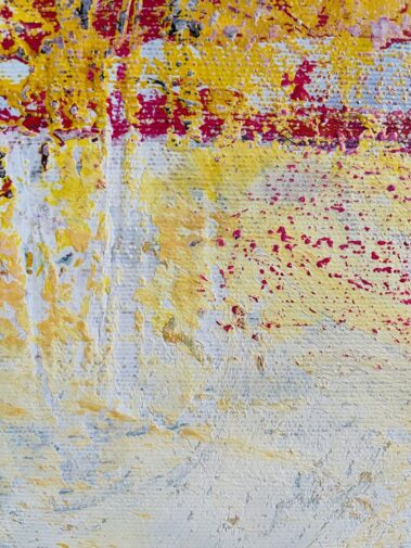 abstract painting, textured painting, Flavia Birsan, blue painting, yellow painting, magenta painting