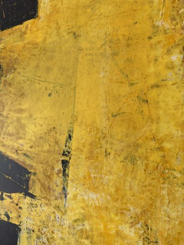 abstract painting, abstract art, Flavia Birsan, yellow painting, black painting, textured art, textured painting