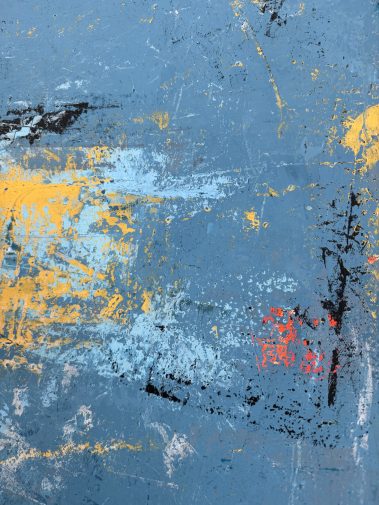 abstract painting, abstract art, blue painting, blue abstract, textured art, textured painting, Flavia Birsan, minimalist painting