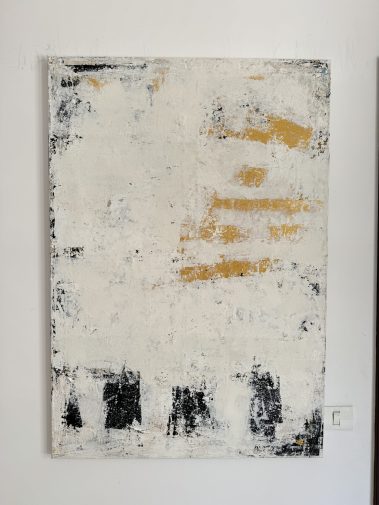 white abstract, textured art, textured painting, white painting, gold painting, gold abstract, neutral abstract, neutral palette, neutral interior