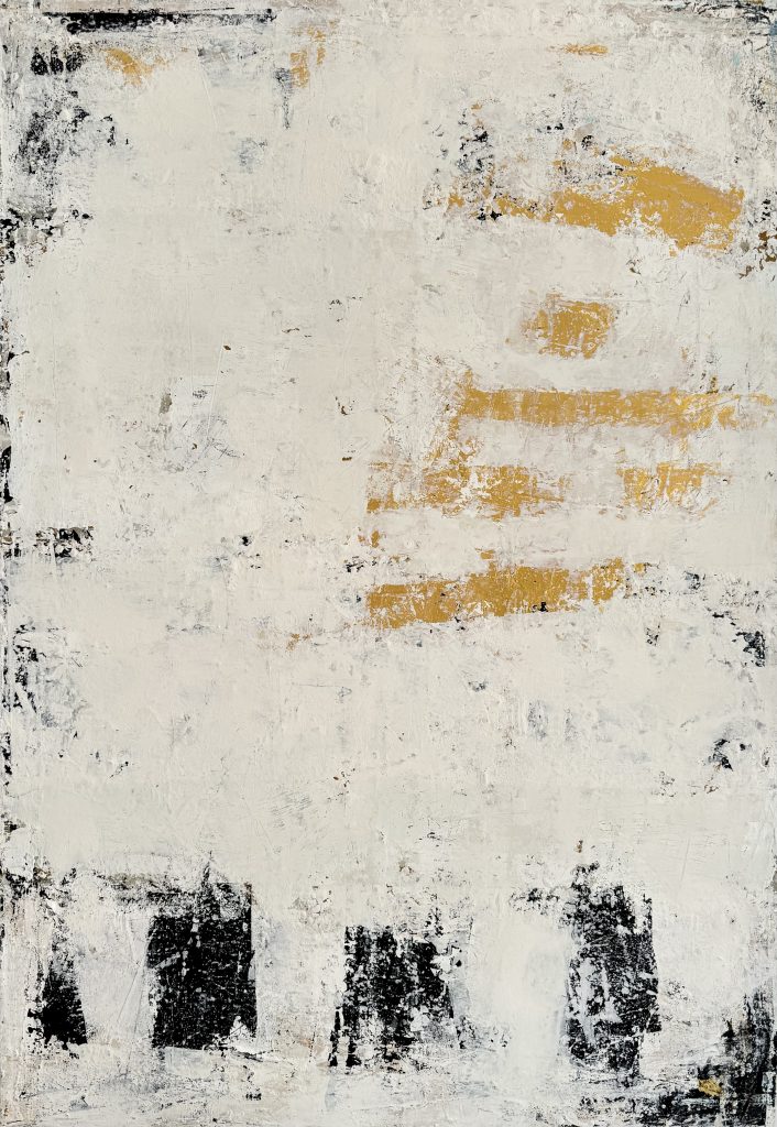 More than one reason to love - Flavia Birsan white abstract, textured art, textured painting, white painting, gold painting, gold abstract, neutral abstract, neutral palette, neutral interior