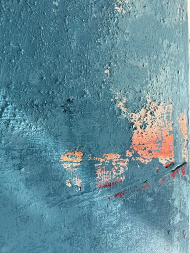 abstract painting, abstract artwork, blue painting, blue artwork, textured art, Flavia Birsan, original painting, palette knife