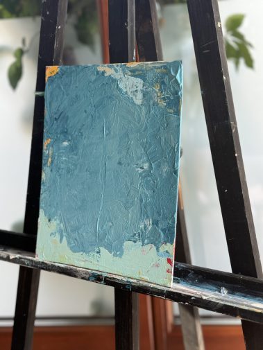 abstract painting, abstract artwork, blue painting, blue artwork, textured art, Flavia Birsan, original painting, palette knife