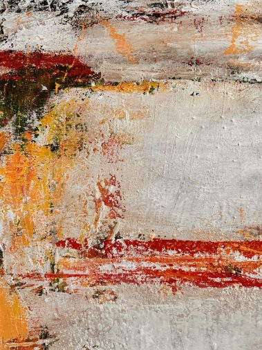 Flavia Birsan, abstract painting, abstract art, orange art, orange painting, abstract expressionism, textured art, textured painting
