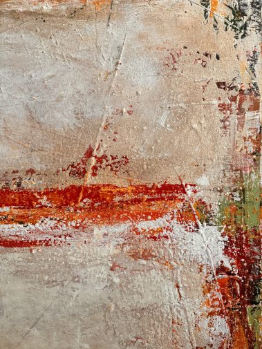 Flavia Birsan, abstract painting, abstract art, orange art, orange painting, abstract expressionism, textured art, textured painting