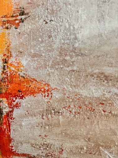 Flavia Birsan, abstract painting, abstract art, orange art, orange painting, abstract expressionism, textured art, textured painting