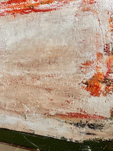 Flavia Birsan, abstract painting, abstract art, orange art, orange painting, abstract expressionism, textured art, textured painting