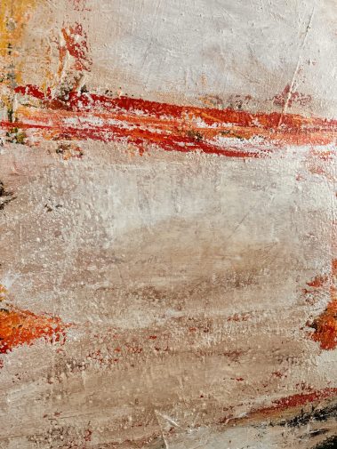Flavia Birsan, abstract painting, abstract art, orange art, orange painting, abstract expressionism, textured art, textured painting